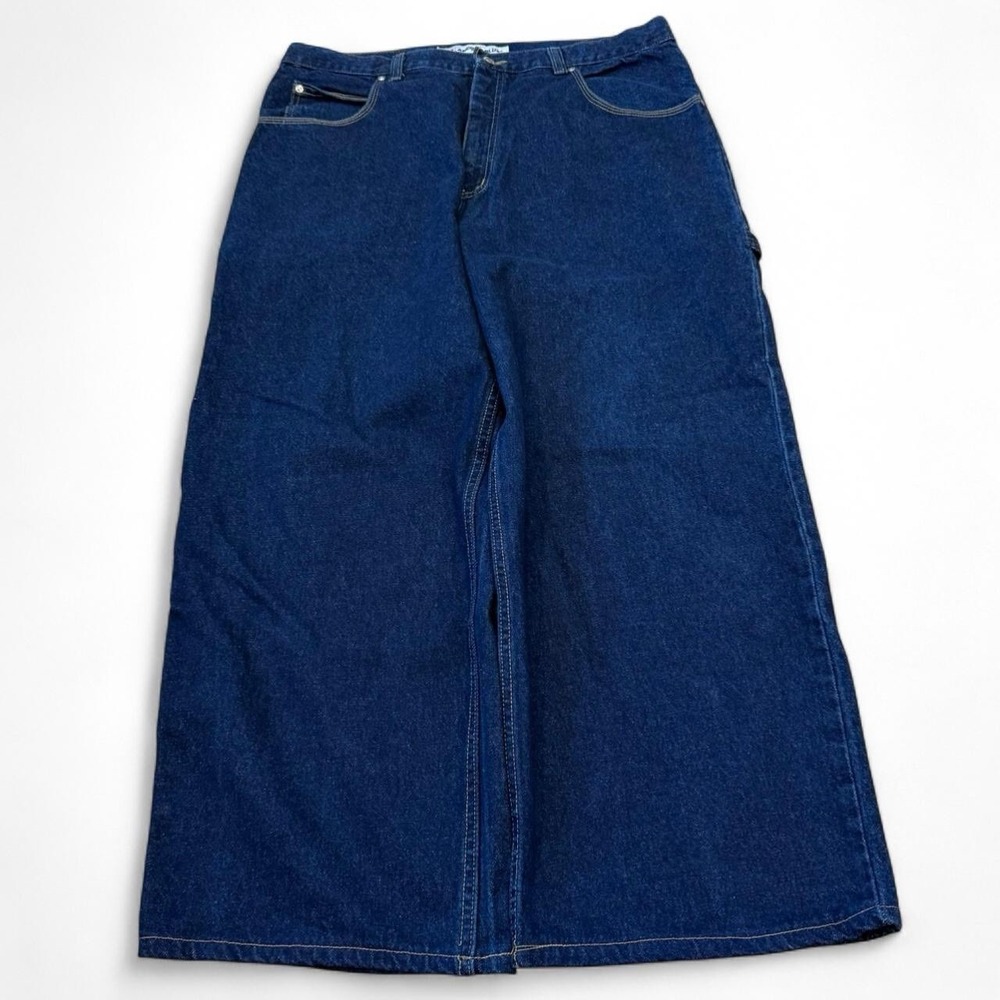 Vintage Anchor Blue Baggy Wide Leg Carpenter Jeans Men's 39x29 Skater 90s Y2K